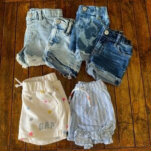 5 Gap Shorts & 1 Cat & Jack Girls Shorts Bundle 3T